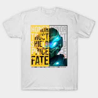 Halo game quotes - Master chief - Spartan 117 - Half white v1 T-Shirt